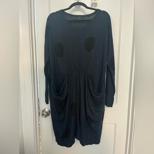 COS Merino Wool Tunic Sweater Dress with Dots